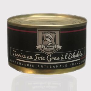 terrine au foie gras de canard a l'echalotte